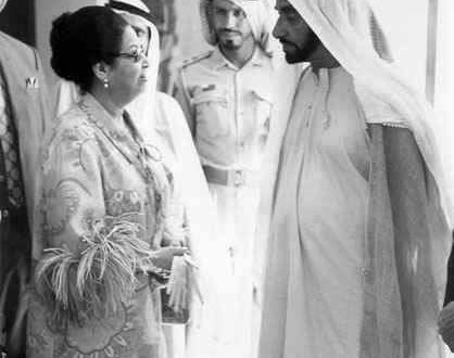 المغفور له سمو الشيخ زايد ال نهيان وسيده الغناء العربى كوكب الشرق ام كلثوم