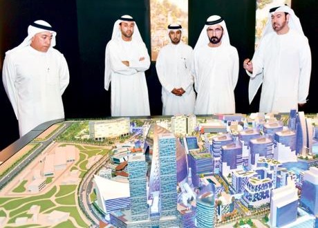 His Highness Shaikh Mohammad Bin Rashid Al Maktoum, UAE Vice-President and Prime Minister and Ruler of Dubai, at the launch of the Mall the of the World